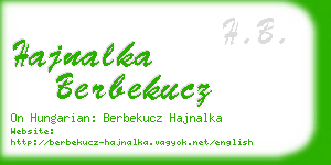 hajnalka berbekucz business card